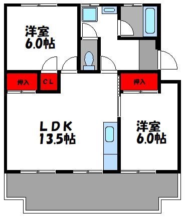 第2パープルハイム 107号室 間取り