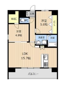 LIBTH博多駅南WEST 501号室 間取り