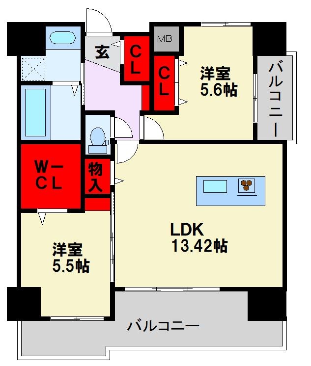 ざ・荒江 1001号室 間取り