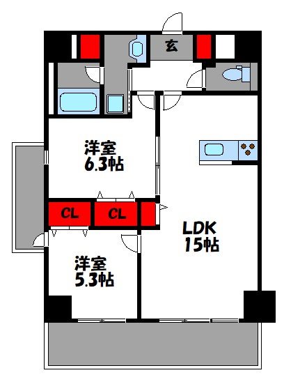 LEXUSGARDEN箱崎タワーズ　WEST 間取り