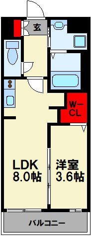 アヴェニール横田 102号室 間取り