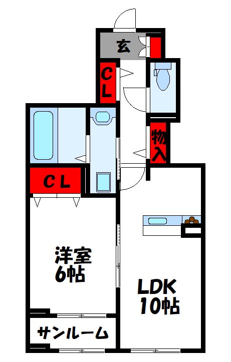 フローラリア橘Ⅱ 102号室 間取り