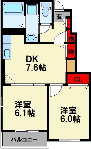 グランツシュティル飯塚  間取り