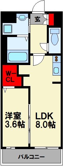 アヴェニール横田 203号室 間取り