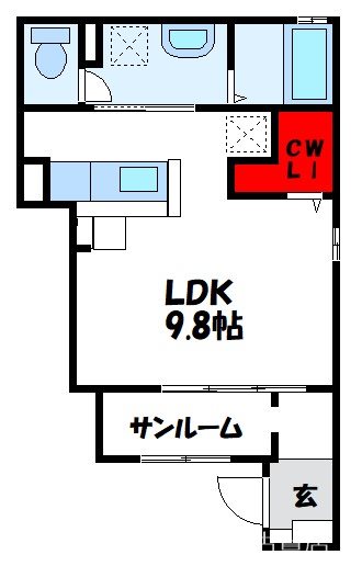 ローズブラン　ハレB 間取り