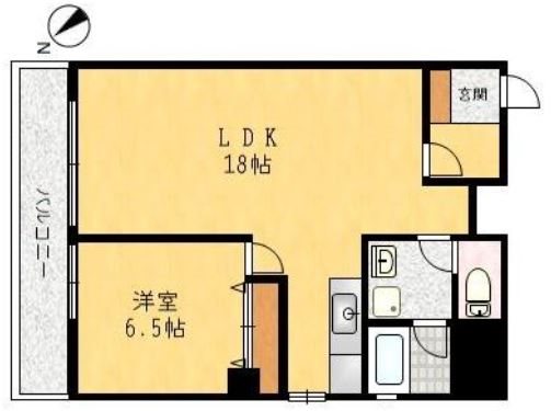 ヨシヅミハイツ古渓 306号室 間取り