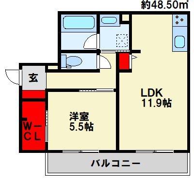 スパシオコモド春日原　 間取り