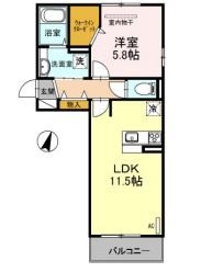 D-room筑紫通り　壱番館 間取り