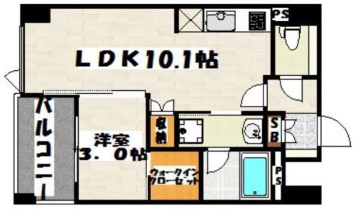 エトゥール博多駅北 間取り