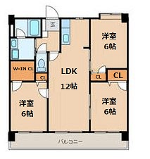 セッテ西新 間取り図