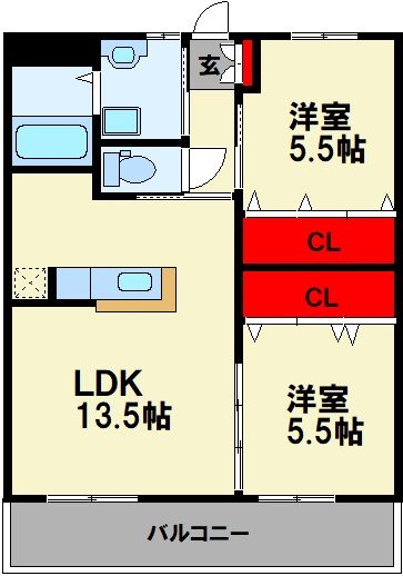 サクラミレ川津 205号室 間取り