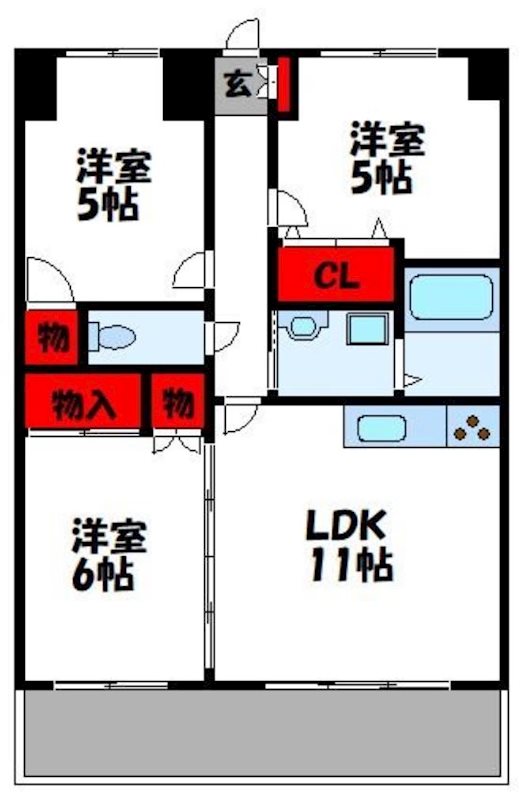 ヴェルデパイナス 504号室 間取り