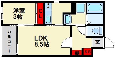 リアンレガーロ平尾ステーションⅢ 302号室 間取り