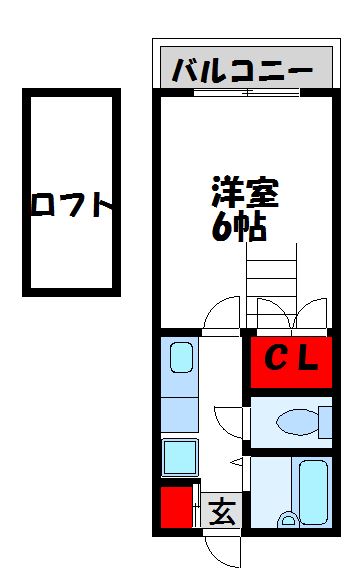 ステーションコーポ福間 202号室 間取り