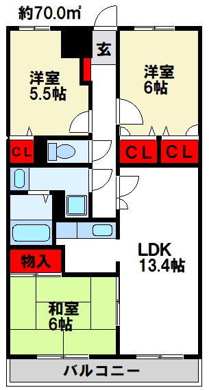 シャトレ弐番館  間取り