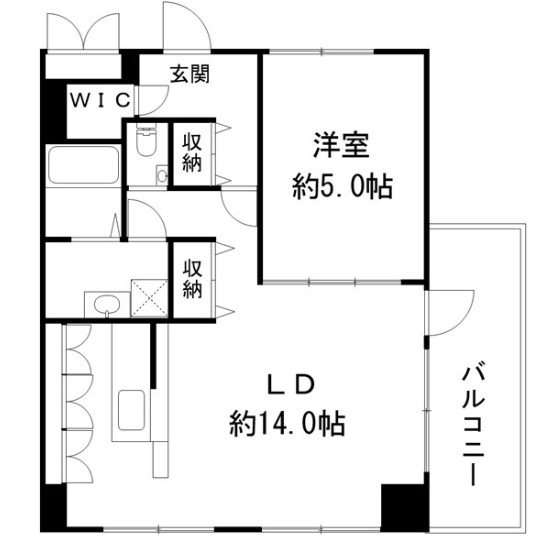 ライオンズマンション薬院第5  間取り図