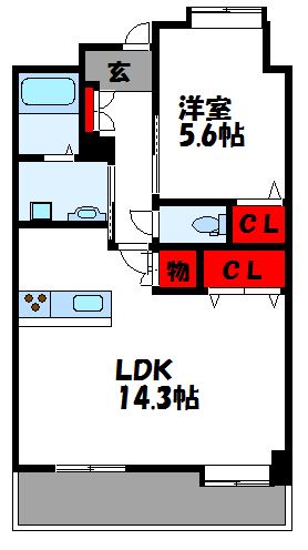 レシェンテヴィラ福間 間取り図