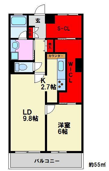 オークピア筑紫丘 間取り図