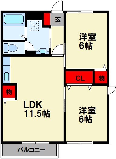 ヴェルドミール 間取り図