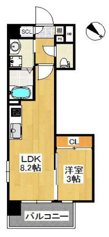 ラフレシーサ博多駅南6 間取り