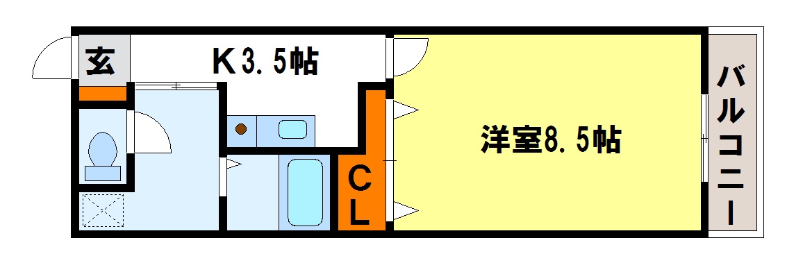 ドミール二日市 間取り図