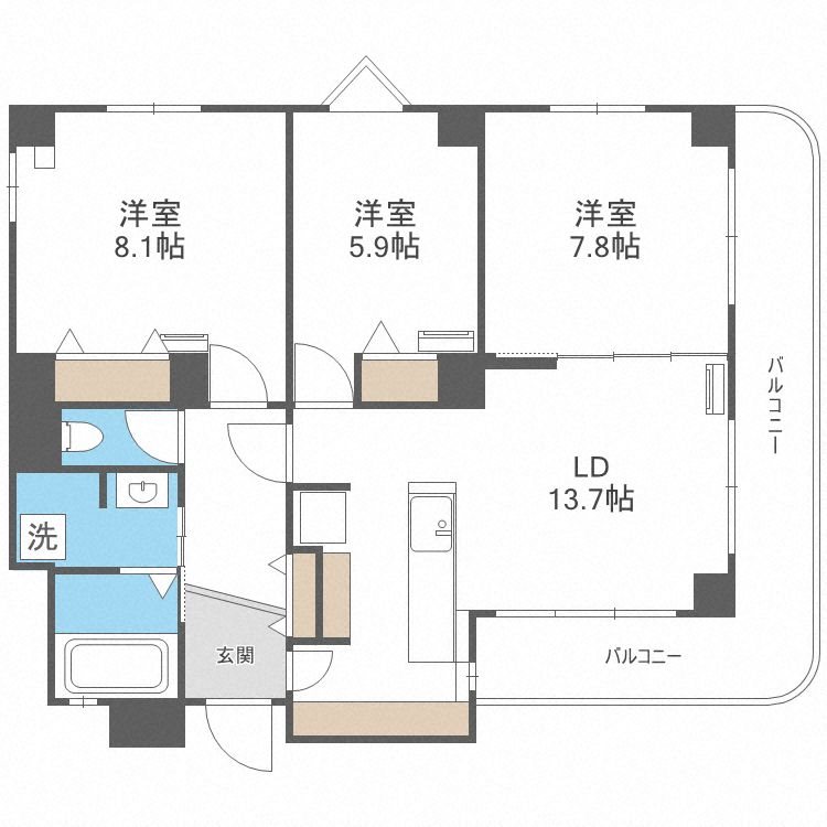 テングッド大濠 間取り図