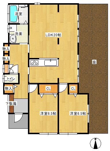 原１丁目貸家 間取り図