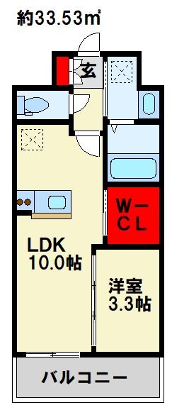 RESIDENCE南福岡 607号室 間取り