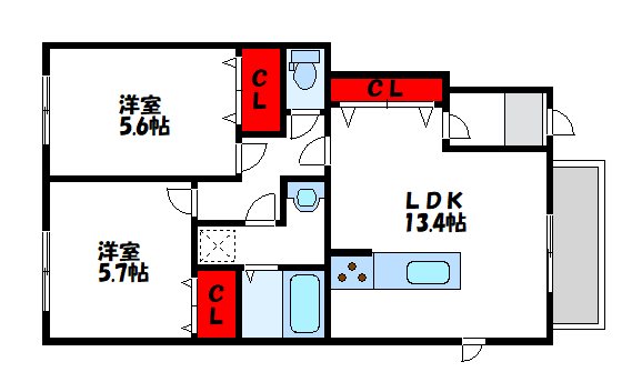 ハイム吉田東  101号室 間取り