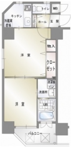 エンクレスト天神ＣＬＡＳＳ 808号室 間取り