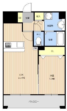 LIBTH博多駅南Ⅱ 304号室 間取り