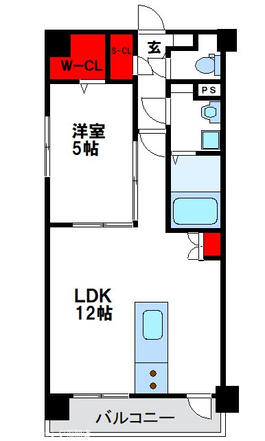 ラ・ガール日蒔野 305号室 間取り