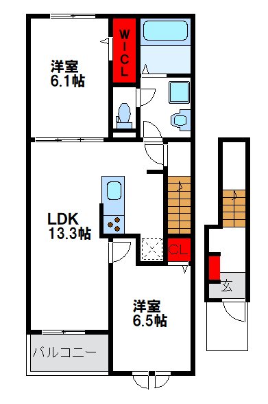 メゾン・ド・ファミーリエⅠ 間取り図