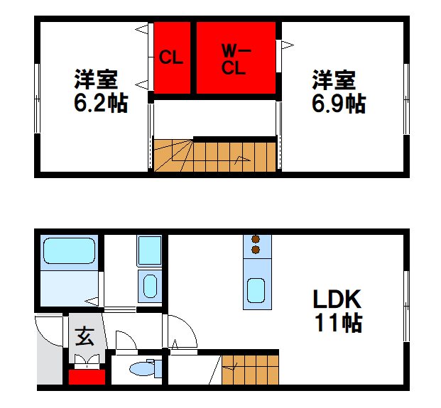 WILL　STYLE福間駅東 B号室 間取り