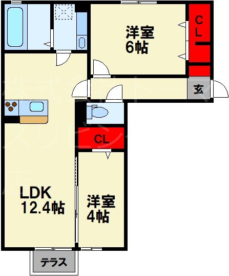ディールーム後藤寺　B棟 間取り