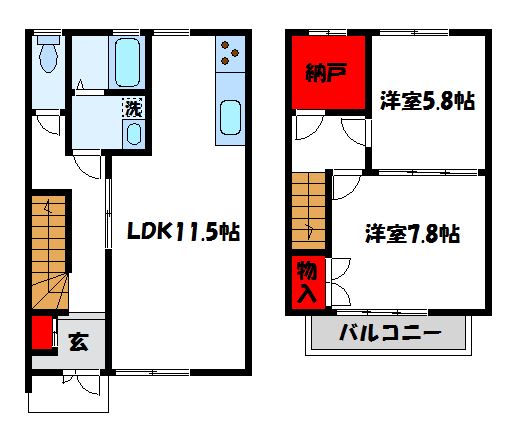 コーポＳＥＮⅤ 6号室 間取り