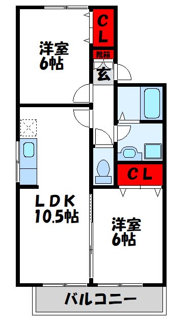 セジュール赤間 間取り図