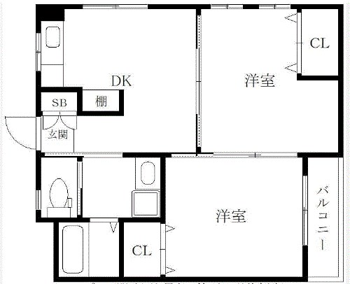 ハイウッド美野島 間取り図