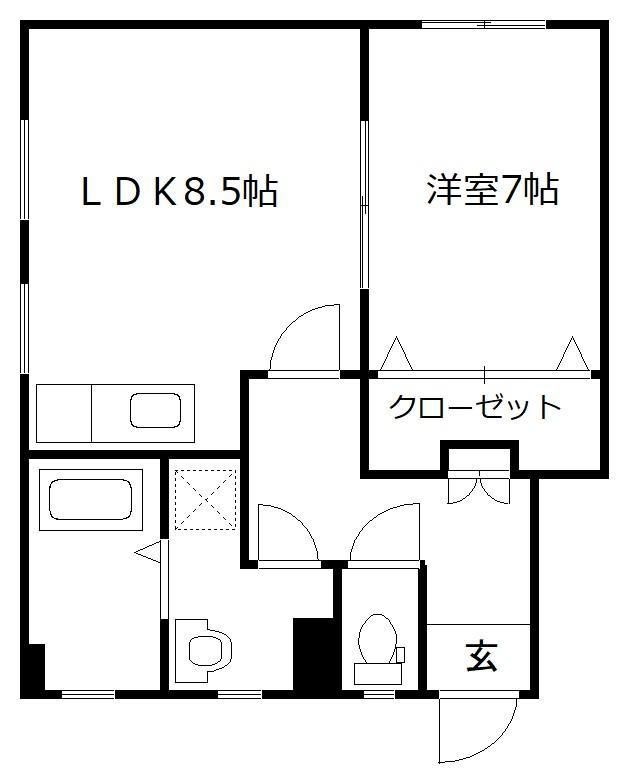 ハイウッド美野島 間取り図