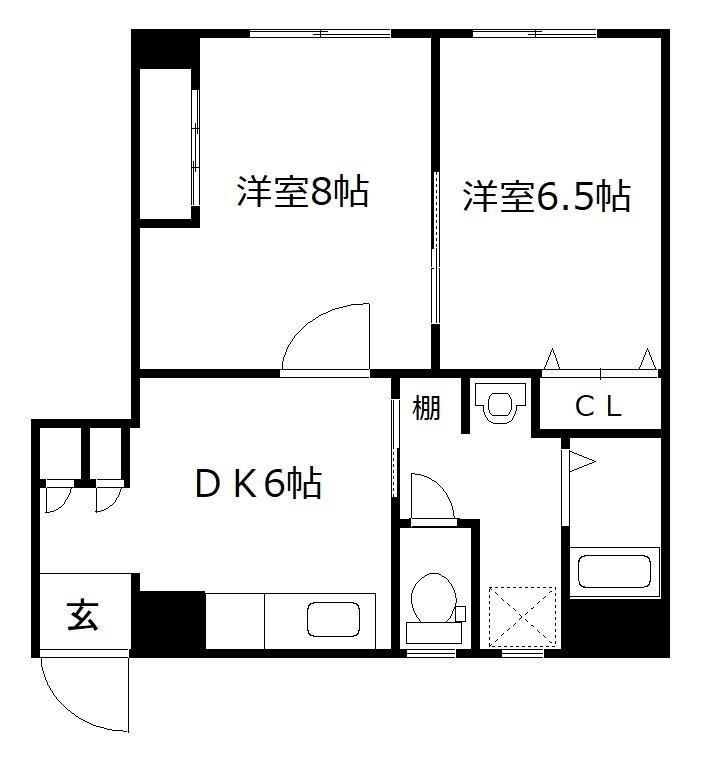 ハイウッド美野島 間取り図