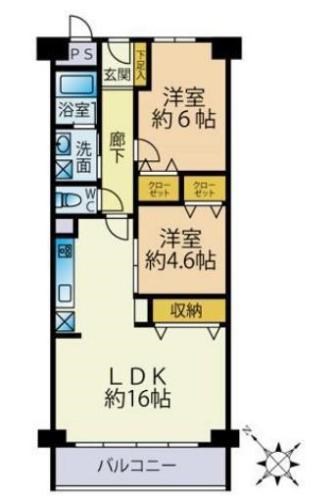 シャルマンコーポ博多 間取り図