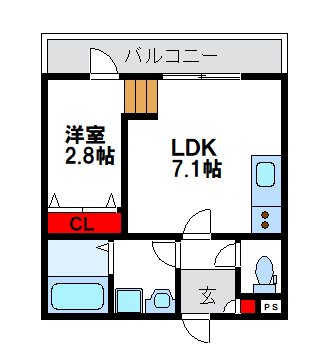 仮)福間南新築アパート 間取り図