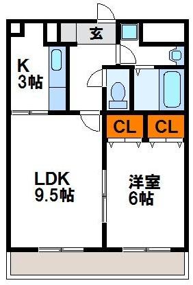 リバティM 602号室 間取り