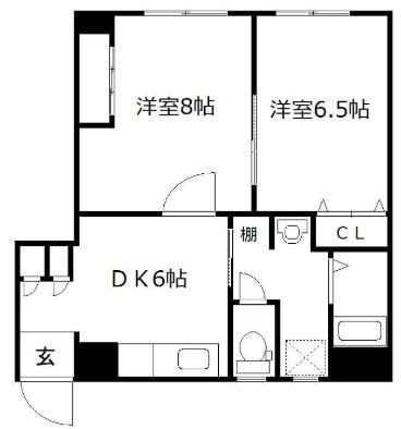 ハイウッド美野島 間取り図