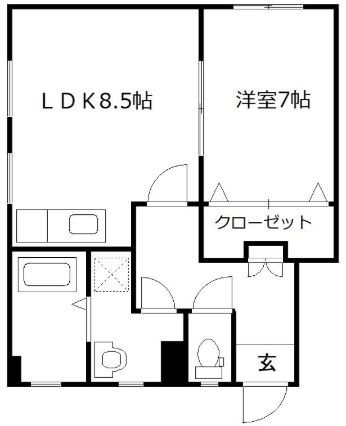 ハイウッド美野島 間取り図