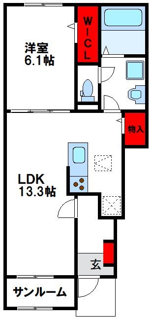 グランリヴァージュ宮司Ⅱ 103号室 間取り