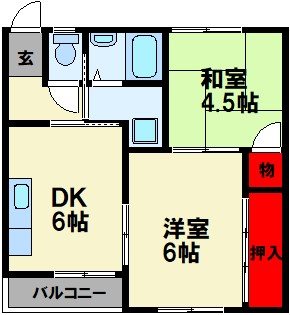 田中アパート 間取り図