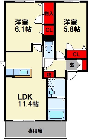 カーサ シェルテッツァ 野見山 間取り