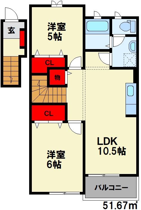 グラシュプレーヌA 間取り