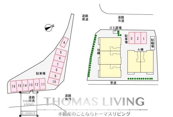 グラシュプレーヌA 駐車場